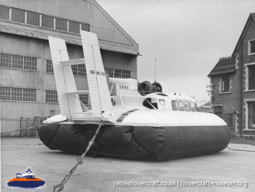 SRN5 with Westland -  (credit: The <a href='http://www.hovercraft-museum.org/' target='_blank'>Hovercraft Museum Trust</a>).